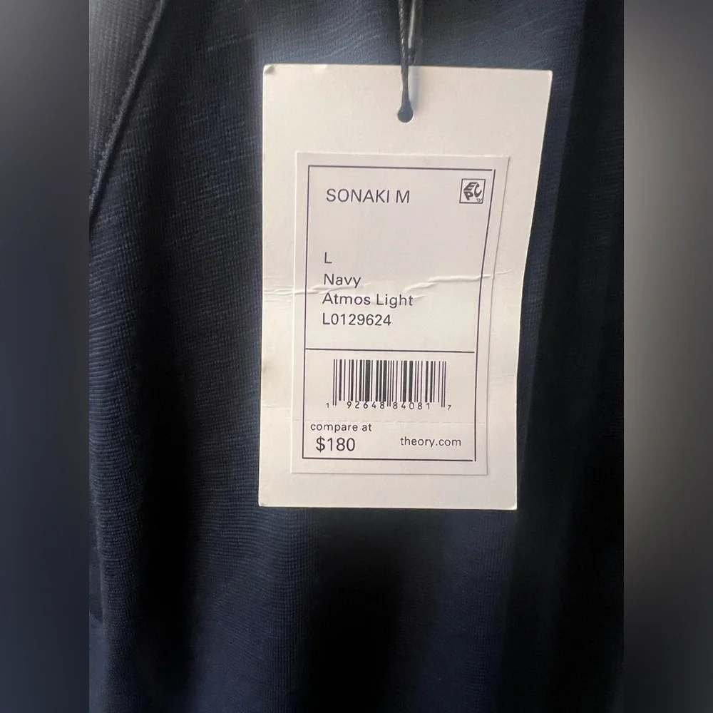 NWT Theory Sonaki M Atmos Light Max Dress in Navy, Size L - Picture 6 of 6